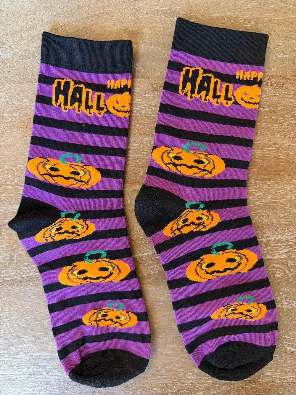 Happy Halloween Jack O’Lantern Crew Socks